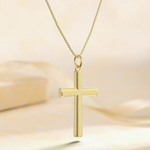 14k Gold Cross Pendant Necklace